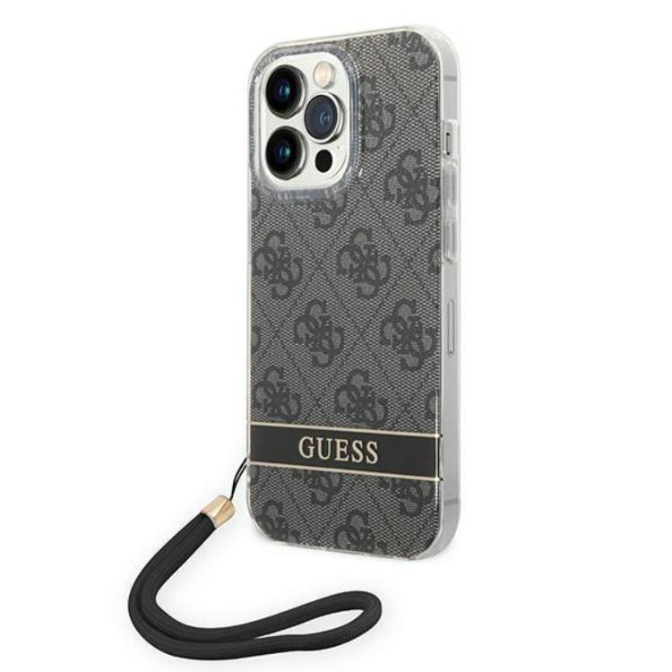GUESS iPhone 14 Pro Max Skal Print Strap - Svart | 2353 | AlltMobil
