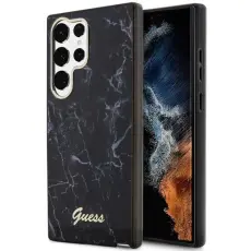 Guess - Guess Mobilskal till Galaxy S23 Ultra Marble - Svart