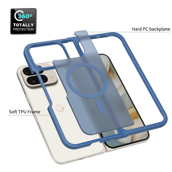 A-One Brand - Google Pixel 10 Pro Fold Mobilskal MagSafe Skin Touch - Blå