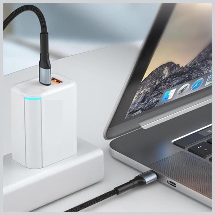 3MK - 3MK USB-C till USB-C 60W kabel 20V/3A 2m N-SERIES Hyper - Svart