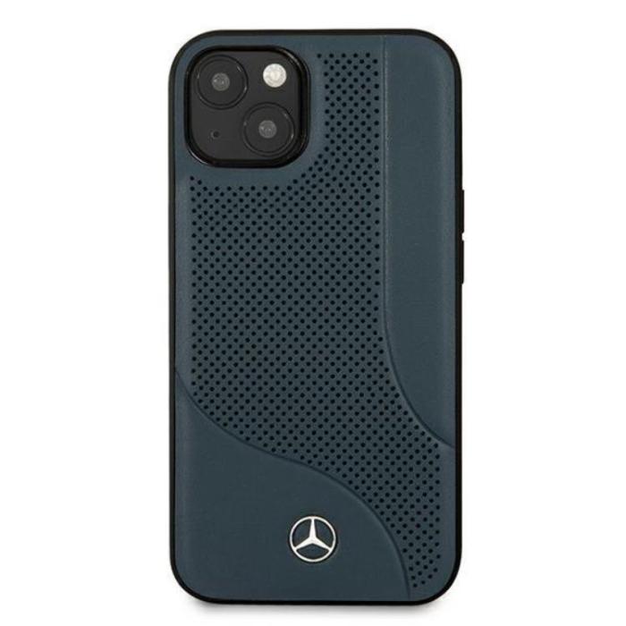 Mercedes - Mercedes iPhone 13 Mini Skal Läder - Marinblå