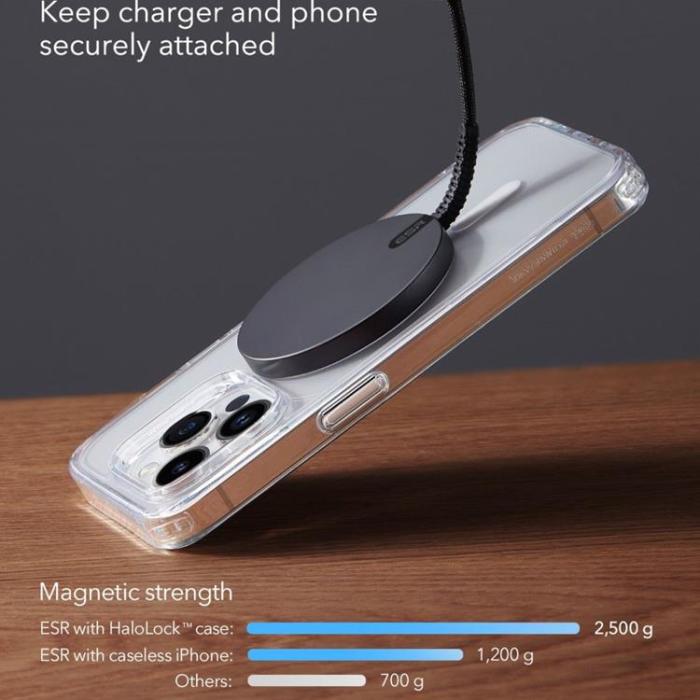 ESR - ESR Halolock Magnetic Magsafe Trådlös Laddare - Svart