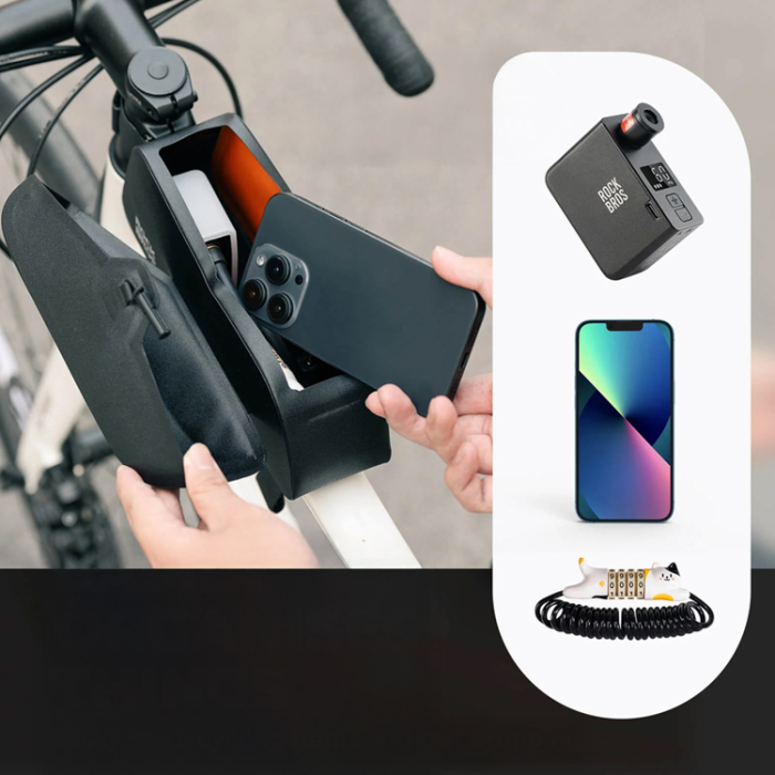 Rockbros - Rockbros Vattentät Cykelramväska med Magnetisk Stängning 0.9L - Röd