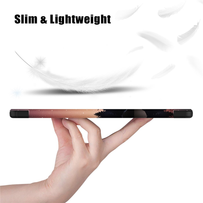 A-One Brand - Galaxy Tab A9 Fodral Pattern Printing Tri-fold Konstläder