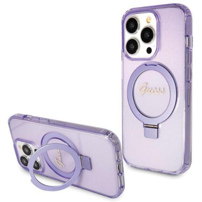 Guess - Guess iPhone 14 Pro Max Mobilskal Magsafe Script Glitter