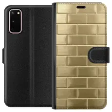 Gustaf - Pl&aring;nboksfodral till Samsung Galaxy S20 med Gyllene Murstenar
