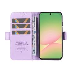 YIKATU - YIKATU Samsung Galaxy A57 Pl&aring;nboksfodral Konstl&auml;der St&auml;llfunktion - Lila