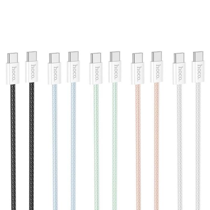 Hoco - Hoco USB-C till USB-C kabel 1m 60W X104 3A - Rosa