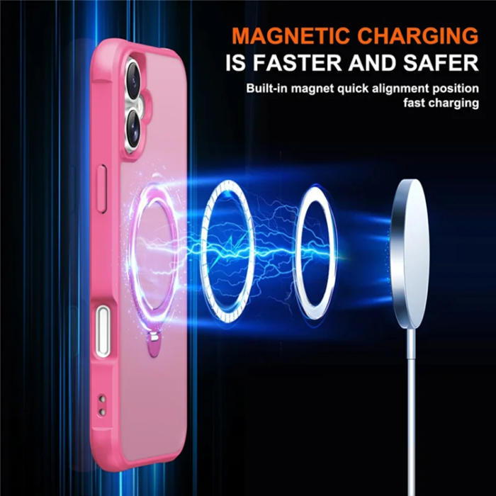 A-One Brand - iPhone 17 Mobilskal MagSafe Kickstand TPU + PC - Rose