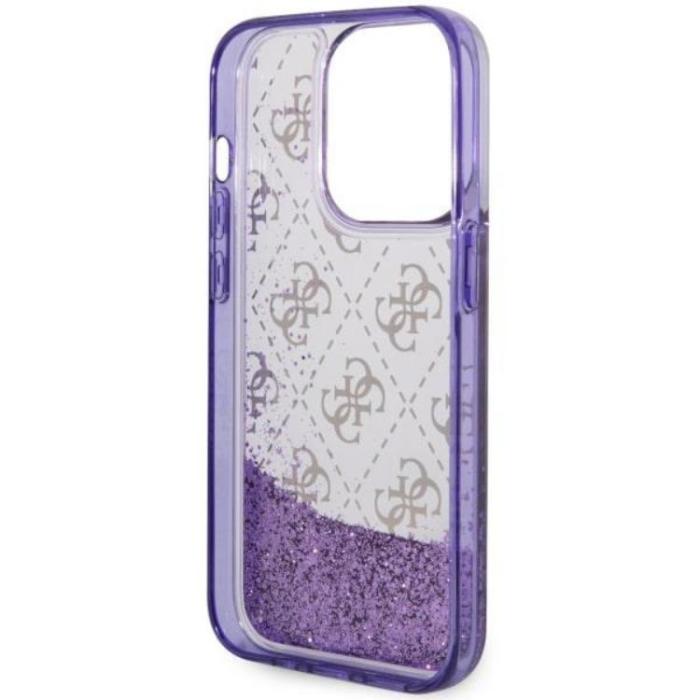 Guess - Guess iPhone 14 Pro Mobilskal Liquid Glitter - Lila