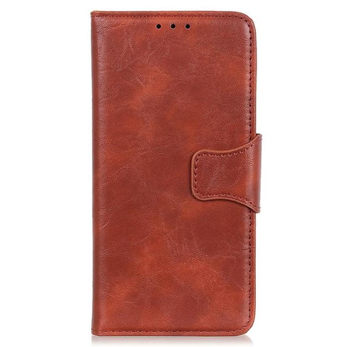OEM - Sony Xperia 5 IV Plånboksfodral Äkta Läder Crazy Horse - Brun