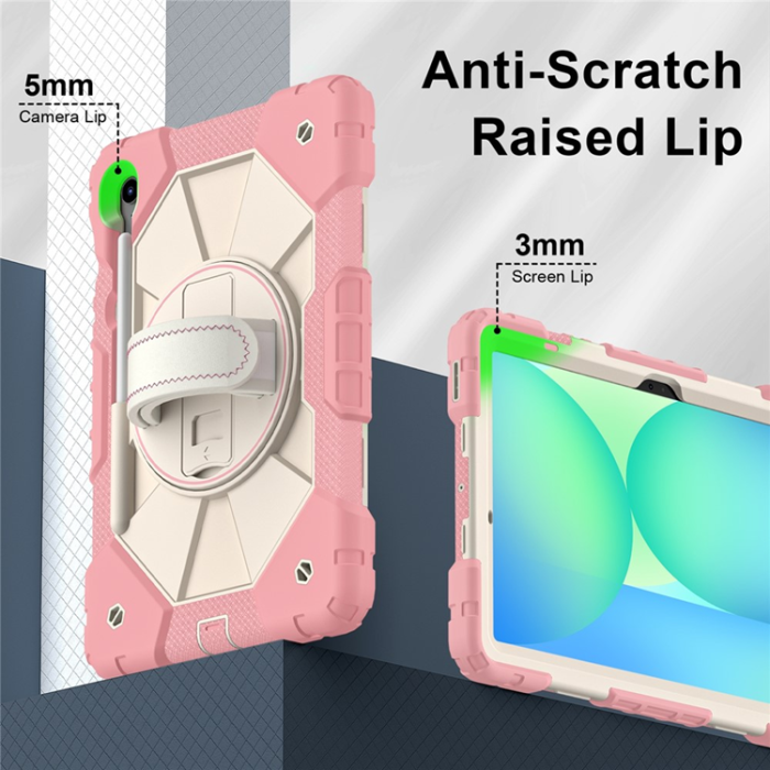 A-One Brand - Galaxy Tab S10 FE/S9 FE/S9 Skal Kickstand med Rem - Roséguld