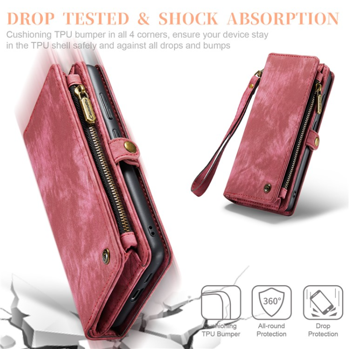 Caseme - Caseme Galaxy S23 Plånboksfodral Detachable - Röd