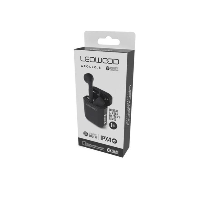 Ledwood - Ledwood In-Ear Hörlur Apollo TWS True Wireless Mic - Svart