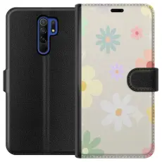 Gustaf - Pl&aring;nboksfodral till Xiaomi Redmi 9 med fejdande blommor