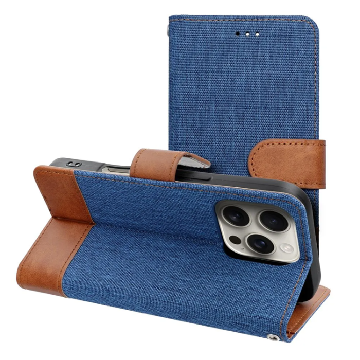 OEM - iPhone 16e Plånboksfodral Jeans - Blå