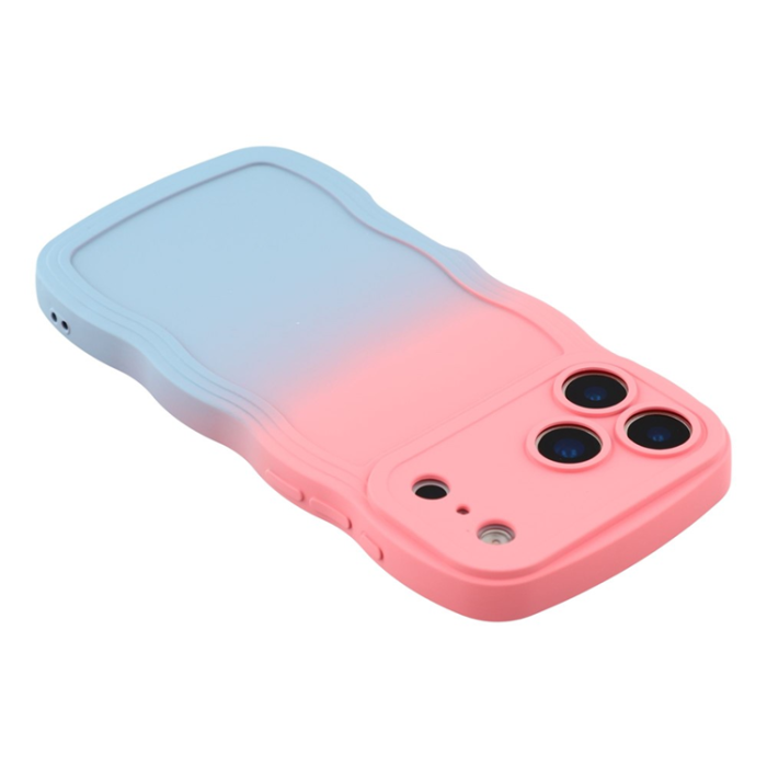 A-One Brand - iPhone 17 Pro Max Mobiskal Gradient Color TPU - Rosa + Himmelsblå