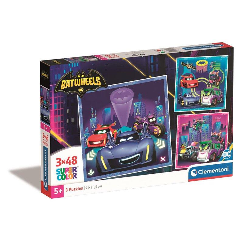 CLEMENTONI Pussel 3x48 Pcs Batwheels