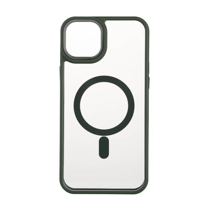 Onsala - ONSALA Mobilskal Bumper MagSeries Green & Clear - iPhone 15 Plus