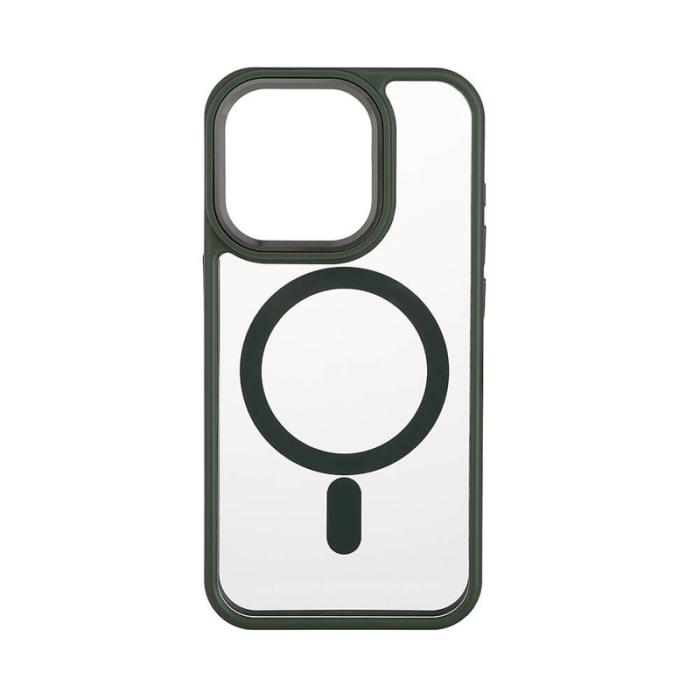 Onsala - ONSALA Mobilskal Bumper MagSeries Green & Clear - iPhone 15 Pro