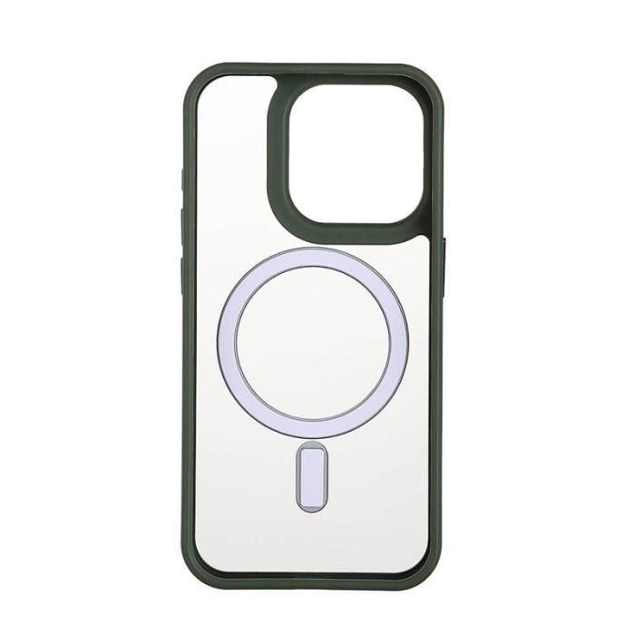Onsala - ONSALA Mobilskal Bumper MagSeries Green & Clear - iPhone 15 Pro