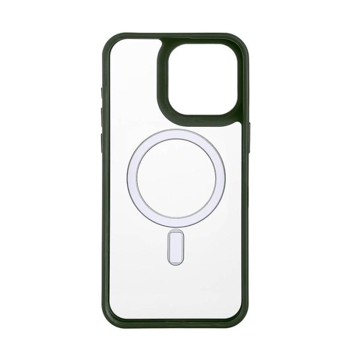 Onsala - ONSALA Mobilskal Bumper MagSeries Green & Clear - iPhone 15 Pro Max