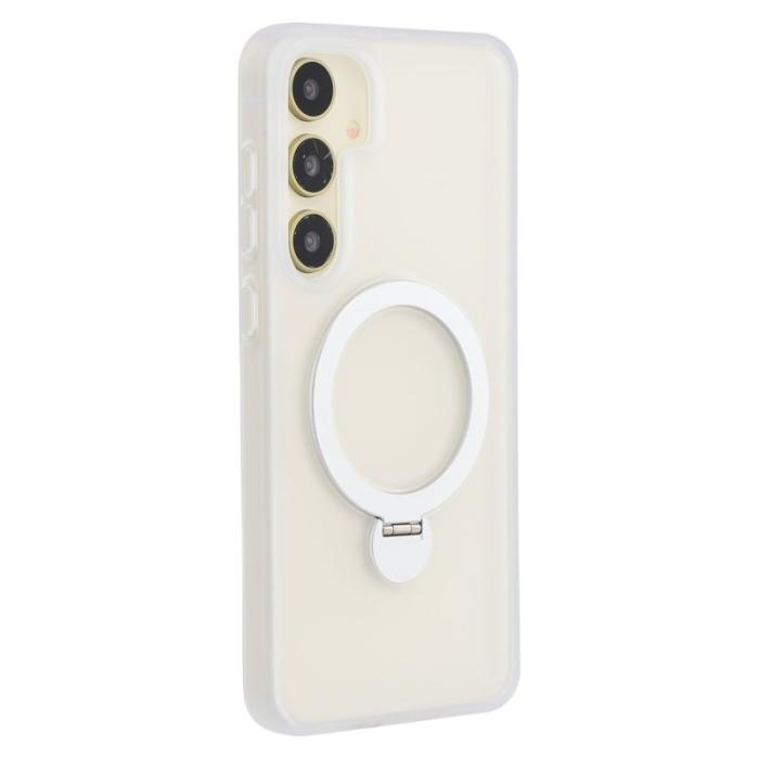 OEM - Mobilskal för Samsung Galaxy S26 Magnetiskt Ring Kickstand TPU + PC - Vit