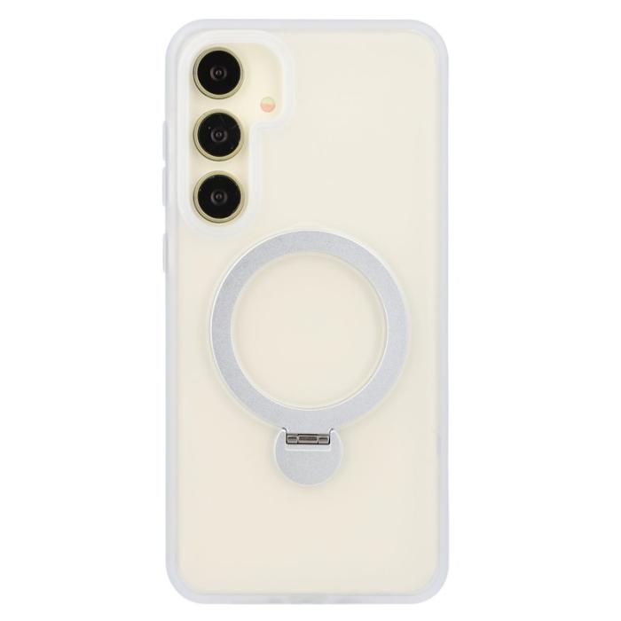 OEM - Mobilskal för Samsung Galaxy S26 Magnetiskt Ring Kickstand TPU + PC - Vit