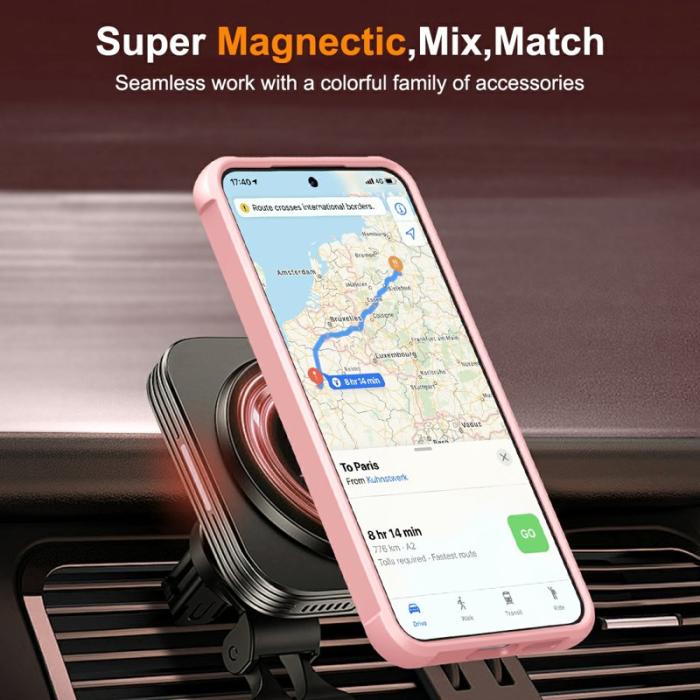 OEM - Mobilskal för Samsung Galaxy S26 Magnetiskt Ringhållare Kickstand - Rosa