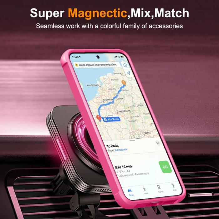 OEM - Mobilskal för Samsung Galaxy S26 Magnetiskt Ringhållare Kickstand - Rosa