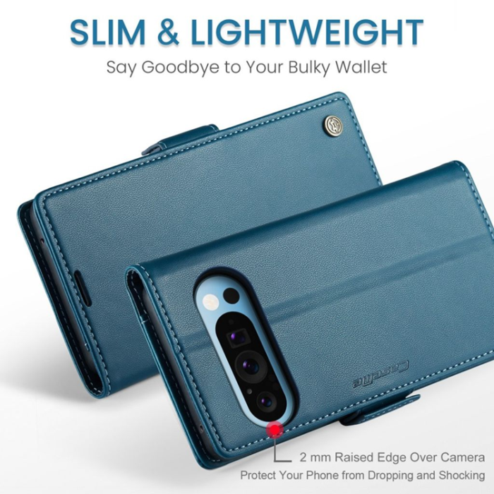 Caseme - Caseme Google Pixel 9 Pro XL Plånboksfodral 023 - Blå
