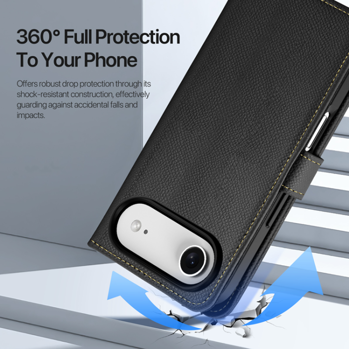 Dux Ducis - Dux Ducis iPhone 17 Air Plånboksfodral Magsafe Detachable Lawa - Svart