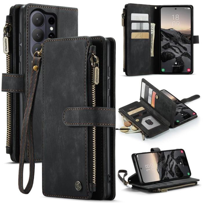 Caseme - CaseMe Mobilfodral för Samsung Galaxy S26 Ultra Flera kortfack Konstläder Svart