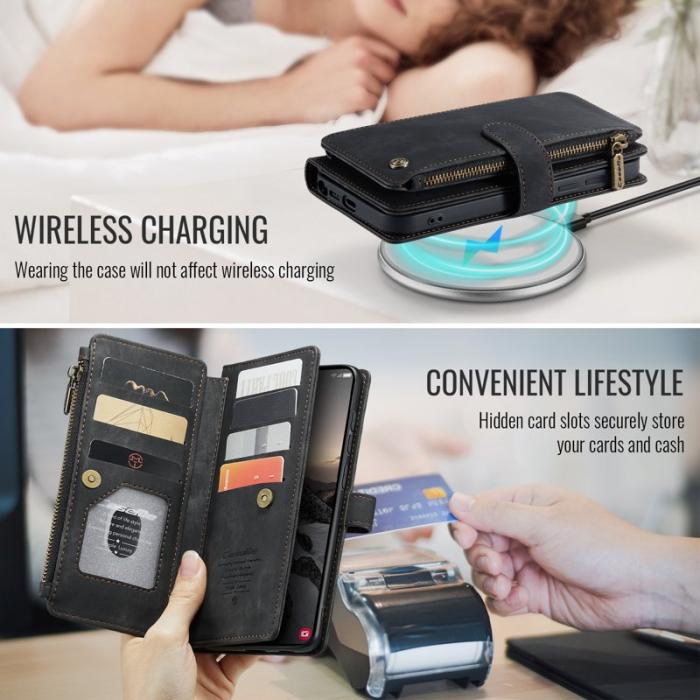 Caseme - CaseMe Mobilfodral för Samsung Galaxy S26 Ultra Flera kortfack Konstläder Svart