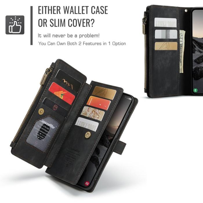 Caseme - CaseMe Mobilfodral för Samsung Galaxy S26 Ultra Flera kortfack Konstläder Svart