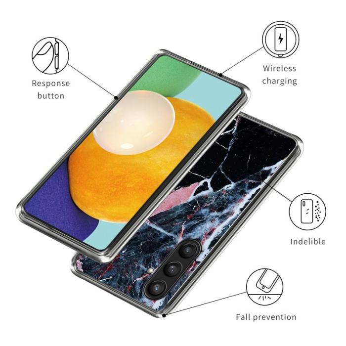 OEM - Mobilskal för Samsung Galaxy S26 Plus Mönstertryck TPU - Svart Marmor