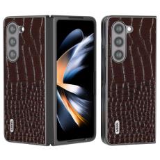 ABEEL - ABEEL Mobilskal till Samsung Galaxy Z Fold5 5G i &Auml;kta L&auml;der - Brun