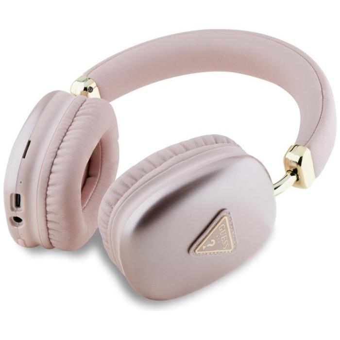 Guess - Guess Over-Ear Hörlurar Bluetooth 5.3 Metallic Triangle Logo - Rosa