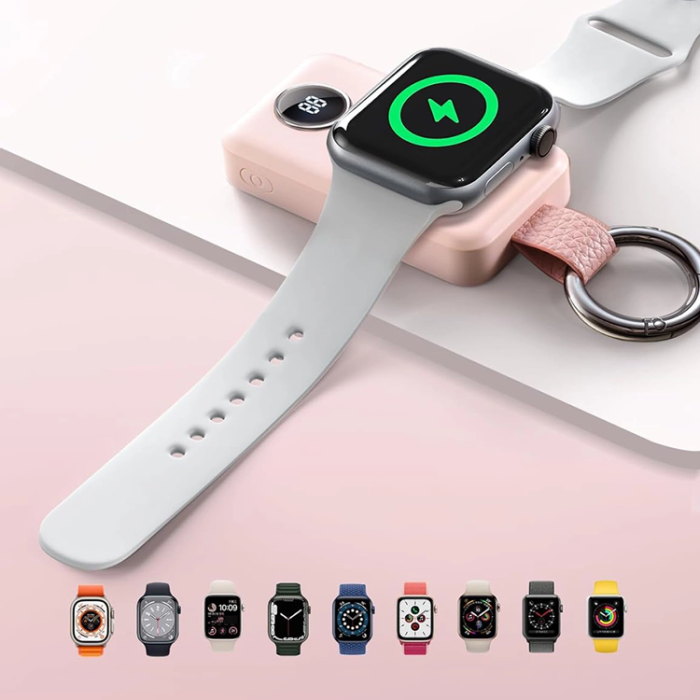Joyroom - Joyroom Powerbank Trådlös 2000mAh 3W För Apple Watch - Rosa