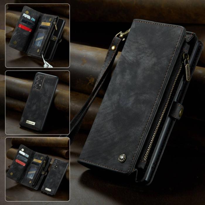 Caseme - CASEME 008 Series Konstläder Plånboksfodral för Samsung Galaxy A32 5G - Svart