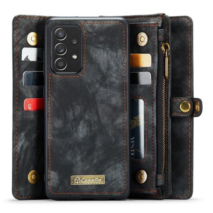 Caseme - CASEME 008 Series Konstläder Plånboksfodral för Samsung Galaxy A32 5G - Svart