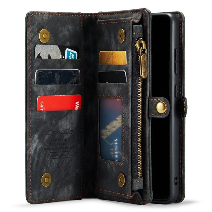 Caseme - CASEME 008 Series Konstläder Plånboksfodral för Samsung Galaxy A32 5G - Svart