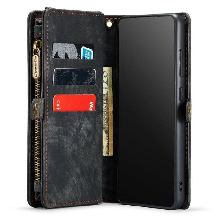 Caseme - CASEME 008 Series Konstläder Plånboksfodral för Samsung Galaxy A32 5G - Svart