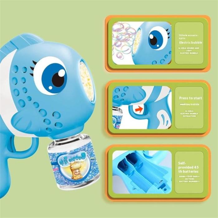 OEM - Elektrisk clownfiskformad bubbelmaskin för Barn (Ålder 3+)