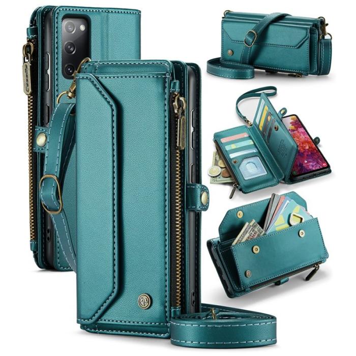 Caseme - CASEME Plånboksfodral Konstläder för Samsung Galaxy S20 FE - Grön