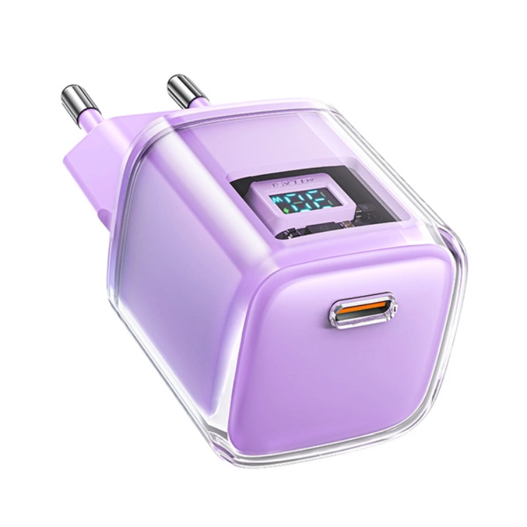Acefast Väggladdare USB-C 30W Med Display - Lila | 505295 | AlltMobil