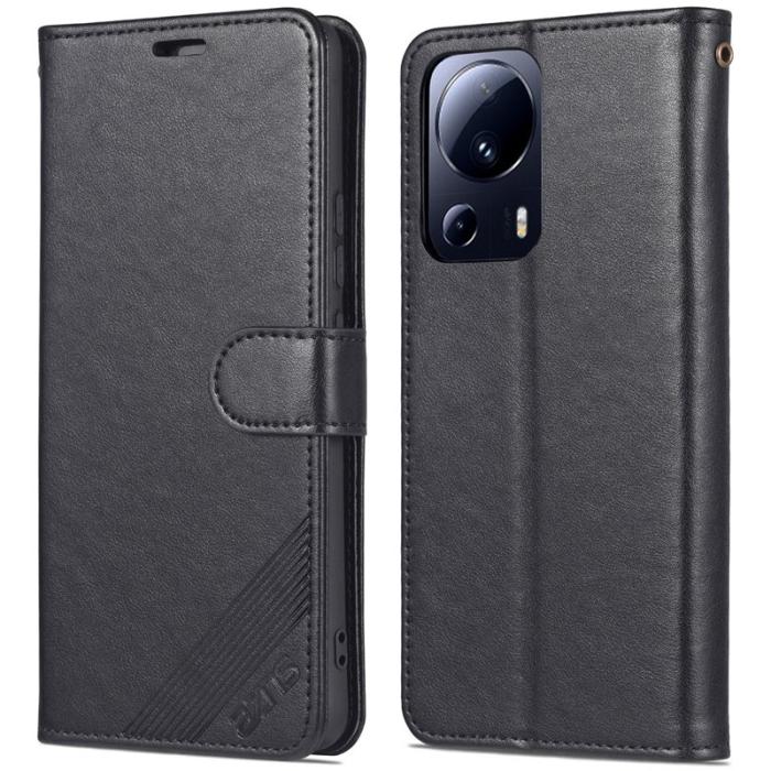 AZNS - AZNS Xiaomi 13 Lite / Civi 2 5G Plånboksfodral Konstläder - Svart