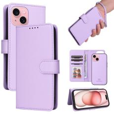 BETOPNICE - BETOPNICE iPhone 15 Pl&aring;nboksfodral Magnetiskt Avtagbart Konstl&auml;der - Lila