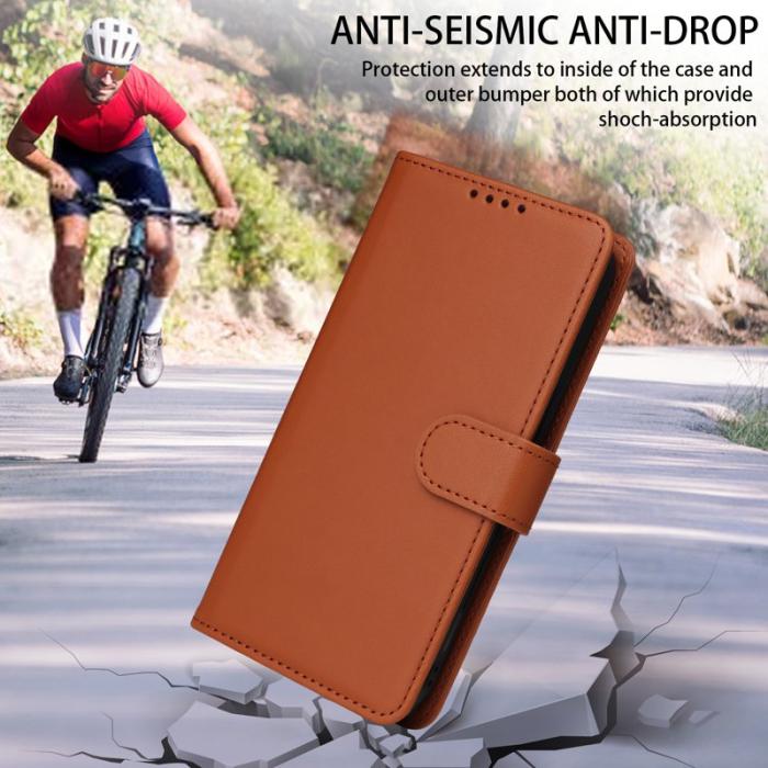 BETOPNICE - BETOPNICE iPhone 15 Plånboksfodral Magnetiskt Avtagbart Konstläder - Brun