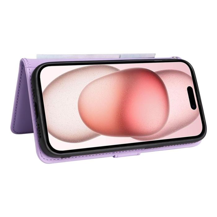BETOPNICE - BETOPNICE iPhone 15 Plånboksfodral Magnetiskt Avtagbart Konstläder - Lila